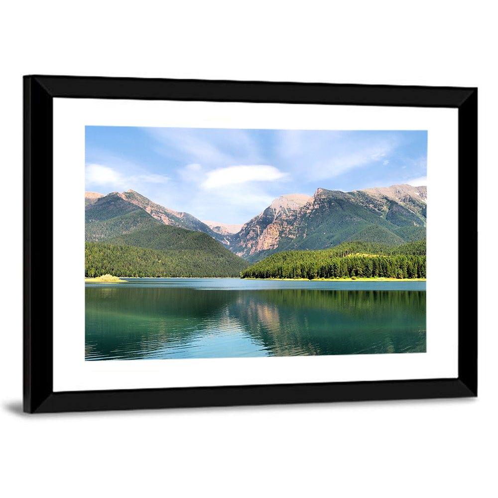 Mission Mountain Lake Reflection Wall Art