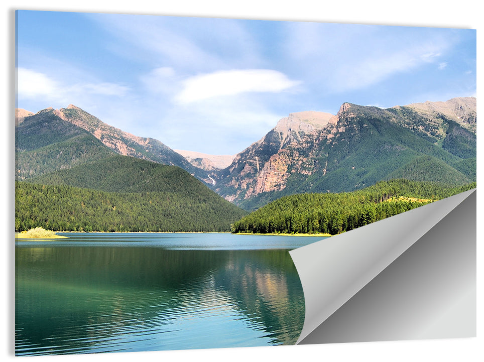 Mission Mountain Lake Reflection Wall Art