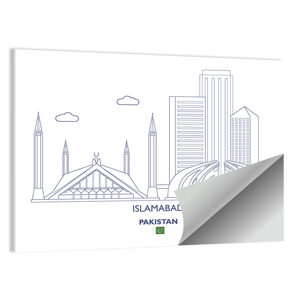 Islamabad City Skyline Wall Art