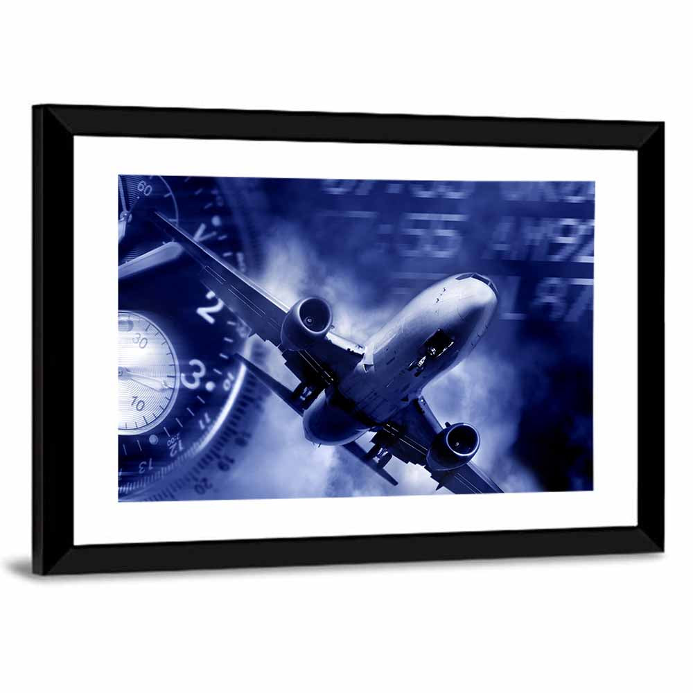Jet Over Watch Face Wall Art