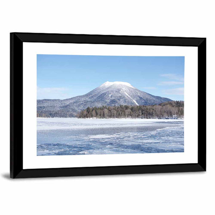 Frozen Lake Akan Wall Art as a framed print