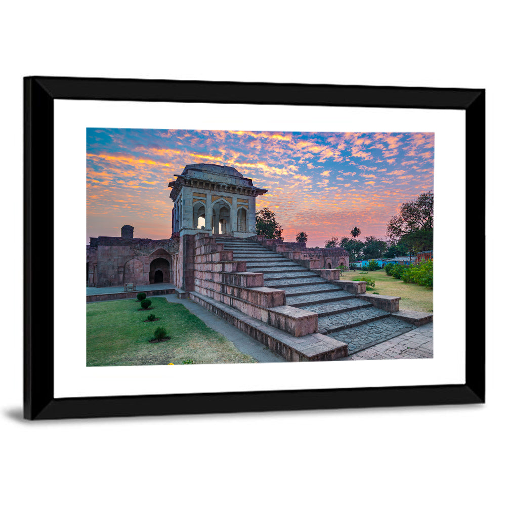 Jahaz Mahal Staircase at Sunset Wall Art