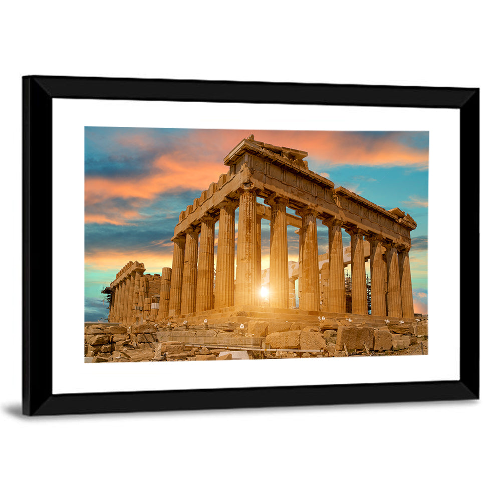 Parthenon at Sunset Wall Art