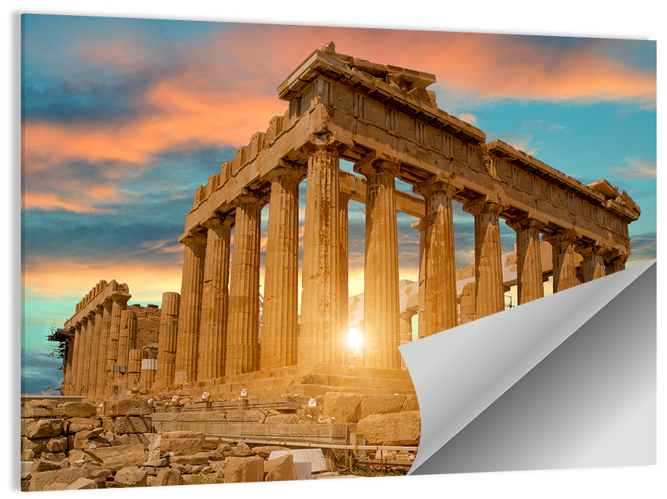 Parthenon at Sunset Wall Art