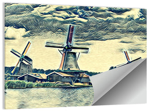 Vintage Windmill Wall Art