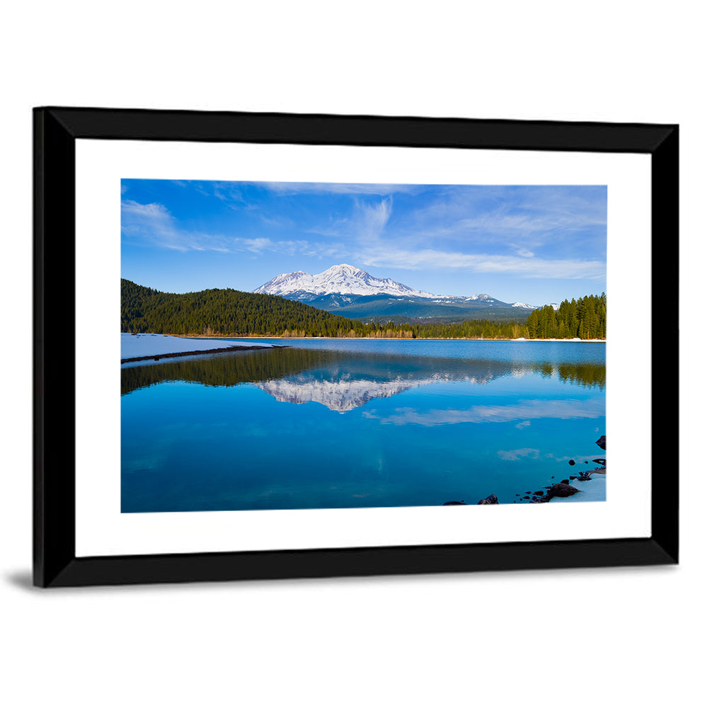 California Mountain Lake Reflection Wall Art