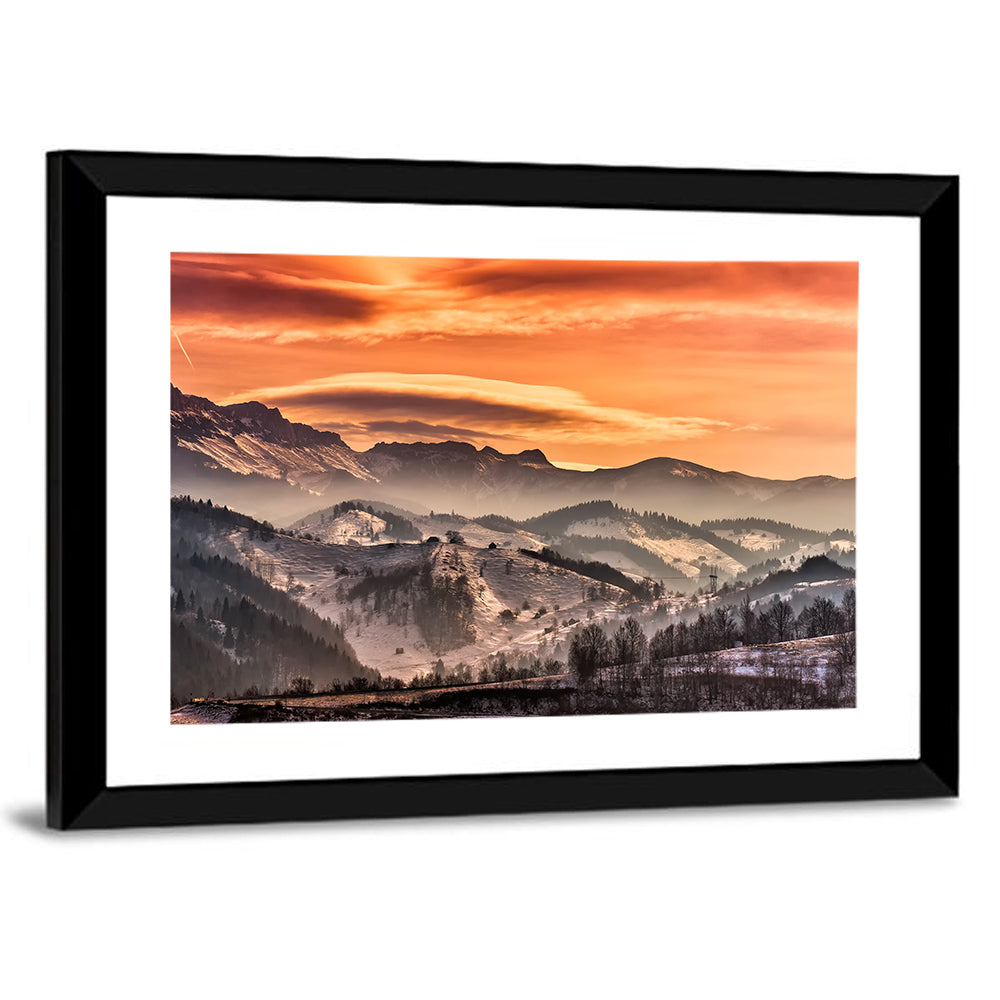 Pestera Mountain Sunrise Wall Art
