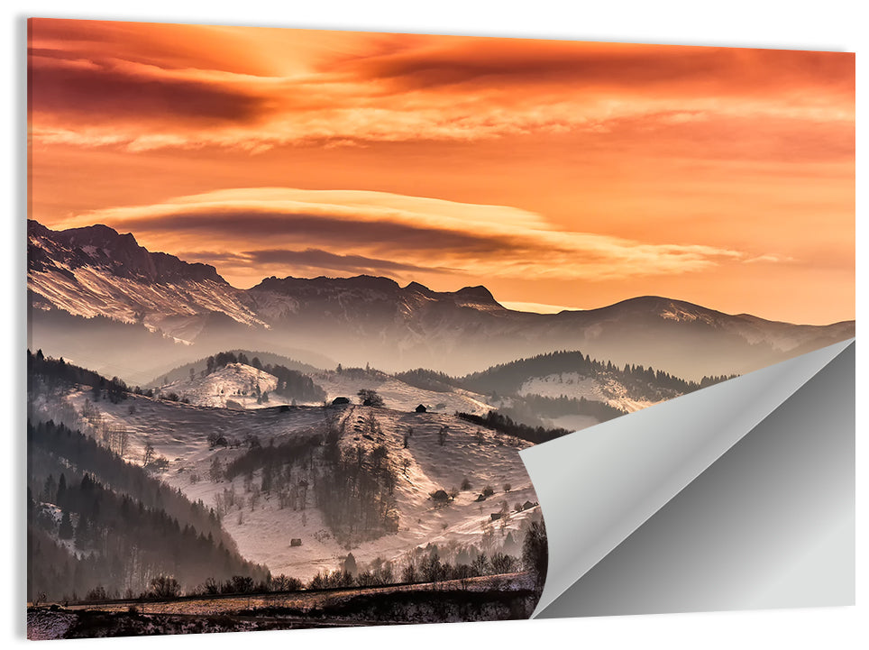 Pestera Mountain Sunrise Wall Art