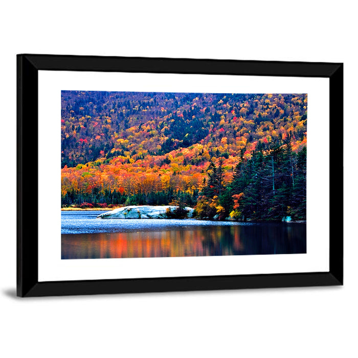 New Hampshire Fall Foliage Wall Art as a framed print