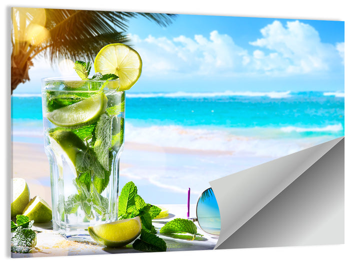 Mojito Beach Scene Wall Art as a poster print