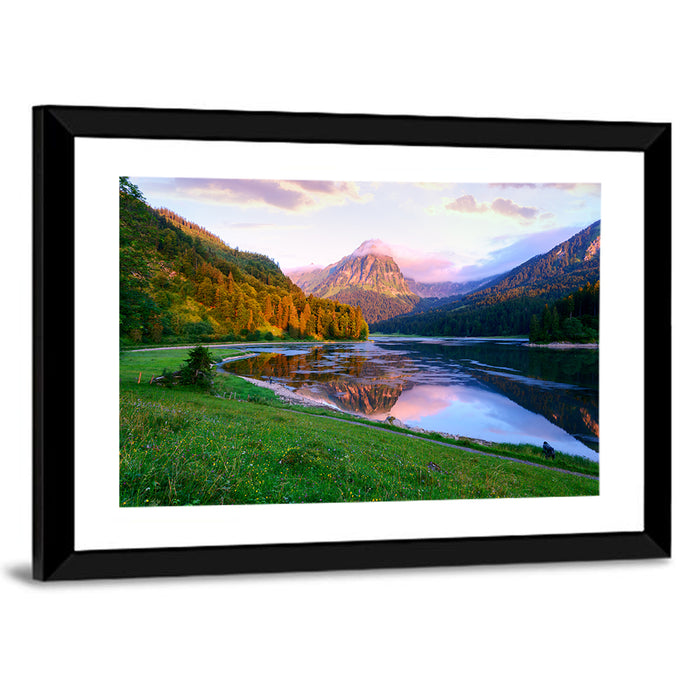 Obersee Reflection, Switzerland Wall Art as a framed print