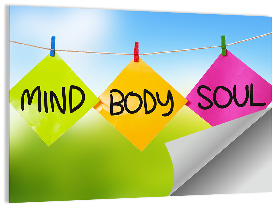 Mind Body Soul Paper Trio Wall Art
