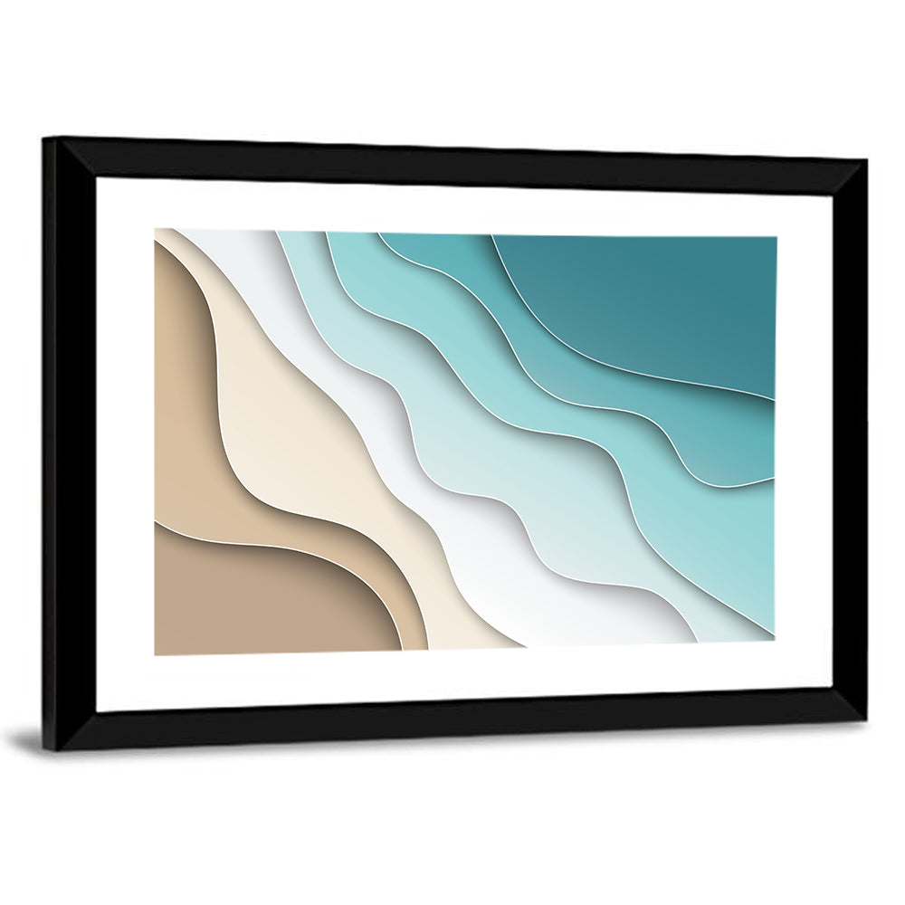 Aerial Beach Layers Wall Art