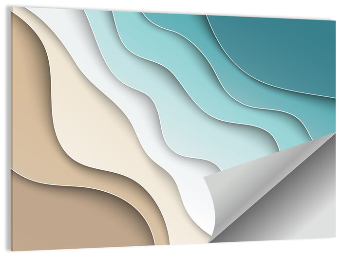 Aerial Beach Layers Wall Art as a poster print