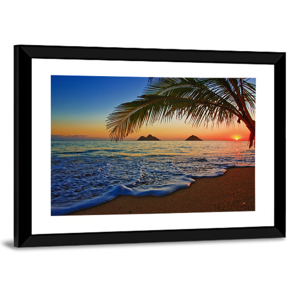 Lanikai Sunset Over Mokulua Islands Wall Art