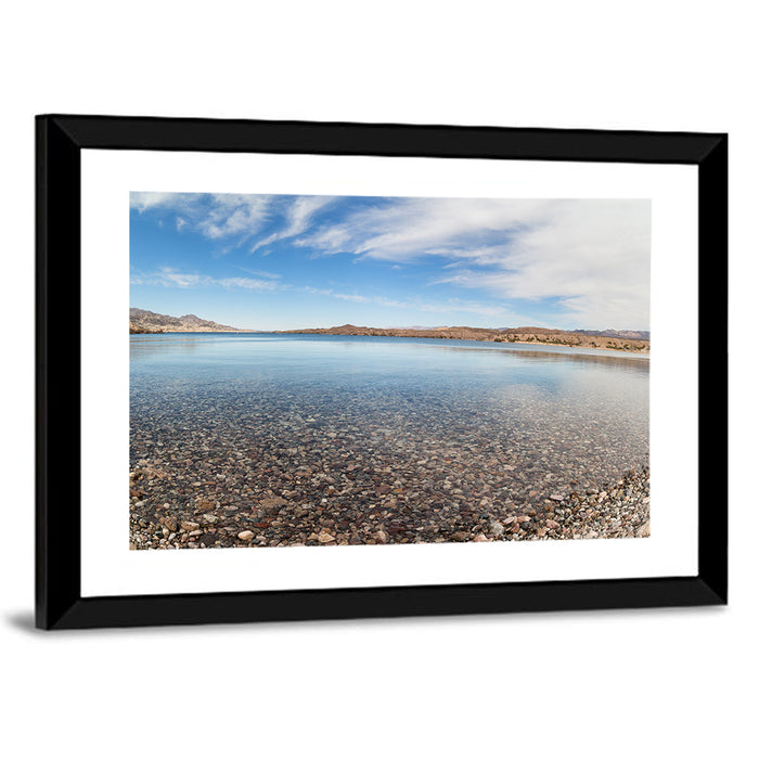 Lake Mohave Shoreline Wall Art as a framed print