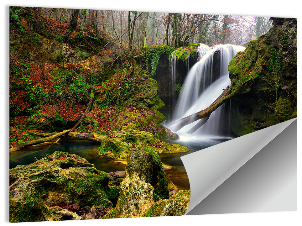 Cheile Nerei Mossy Waterfall Wall Art