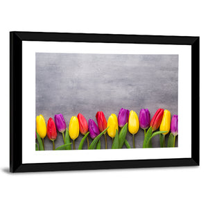 Multicolored Tulips Wall Art