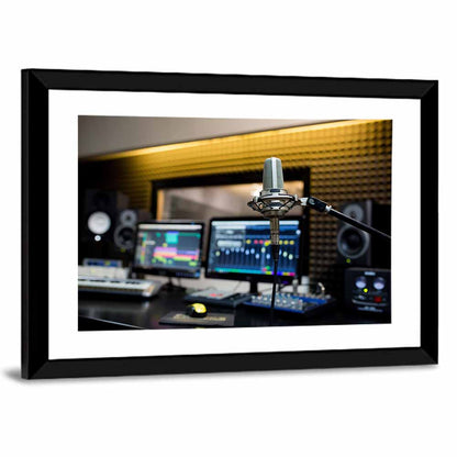 Microphone In Recording Studio Wall Art