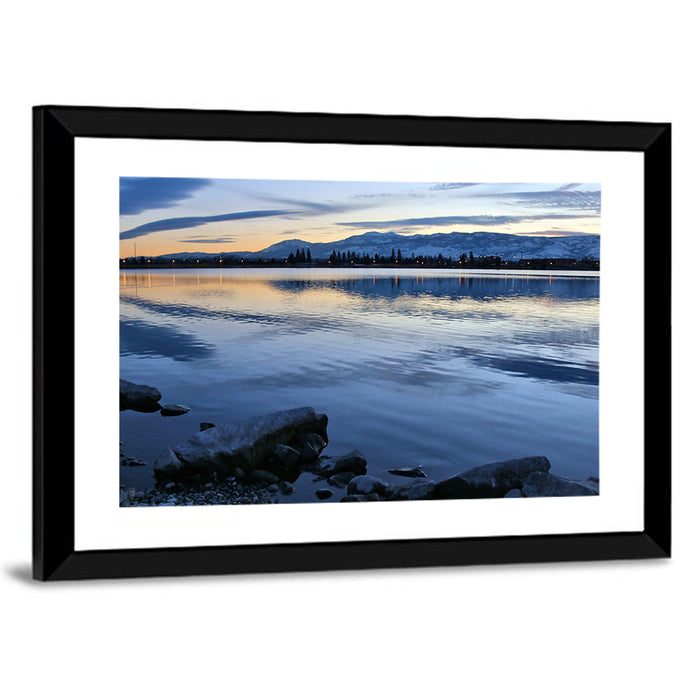 Sparks Marina Twilight Reflection Wall Art as a framed print