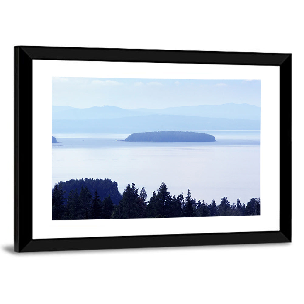 Dalarna Mist with Lighthouse Wall Art
