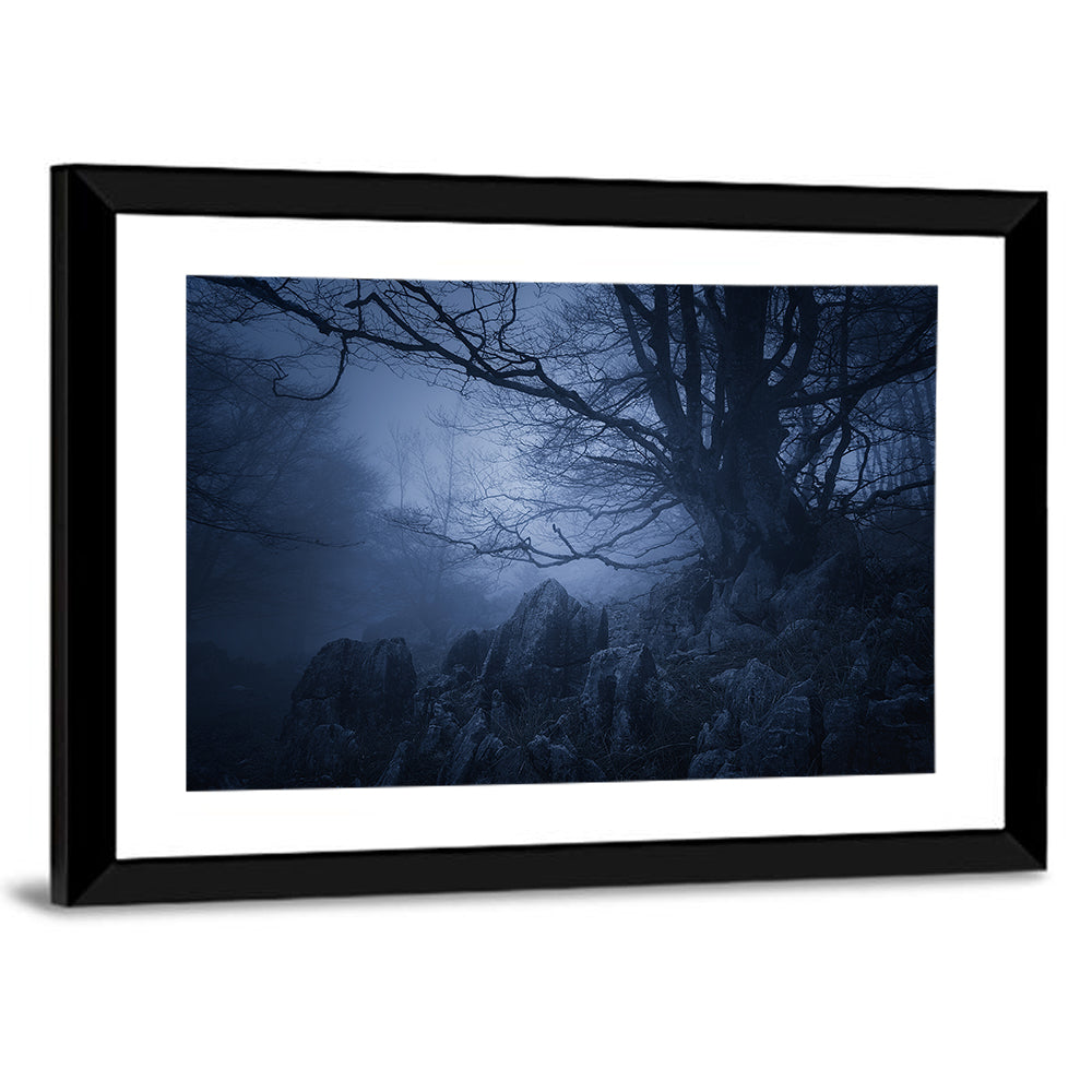Gnarled Tree at Twilight Wall Art