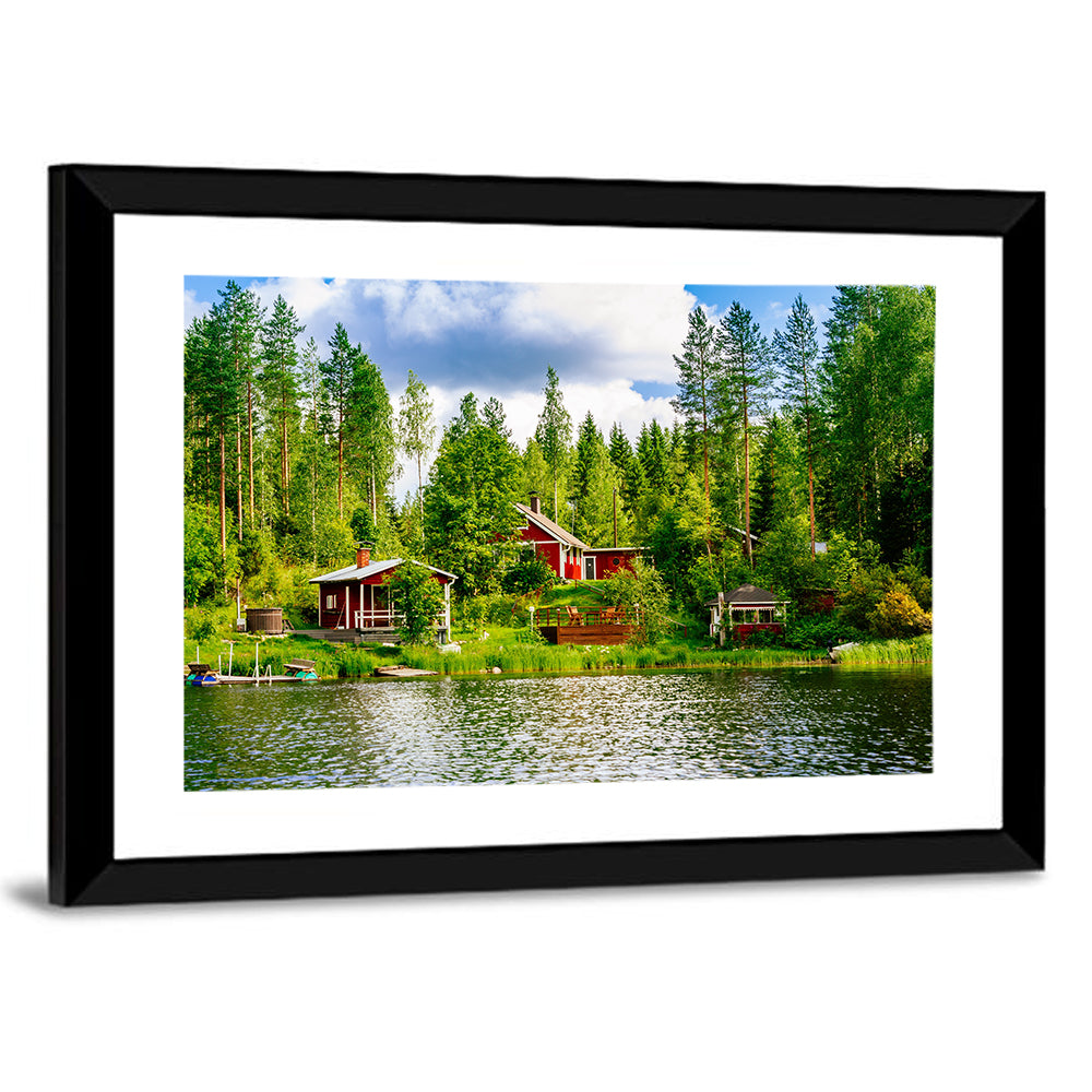 Finnish Lakeside Cottages Wall Art