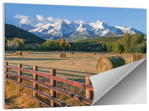 Hay Bales Colorado Fields Wall Art