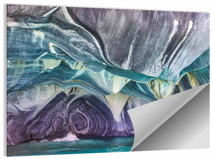 Marble Caves of Lake General Carrera Wall Art as a poster print