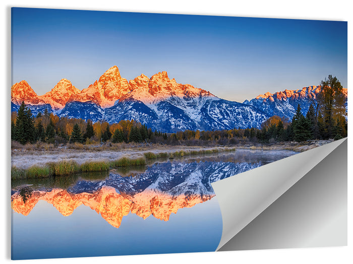 Schwabacher Landing, Grand Teton Sunrise Wall Art as a poster print