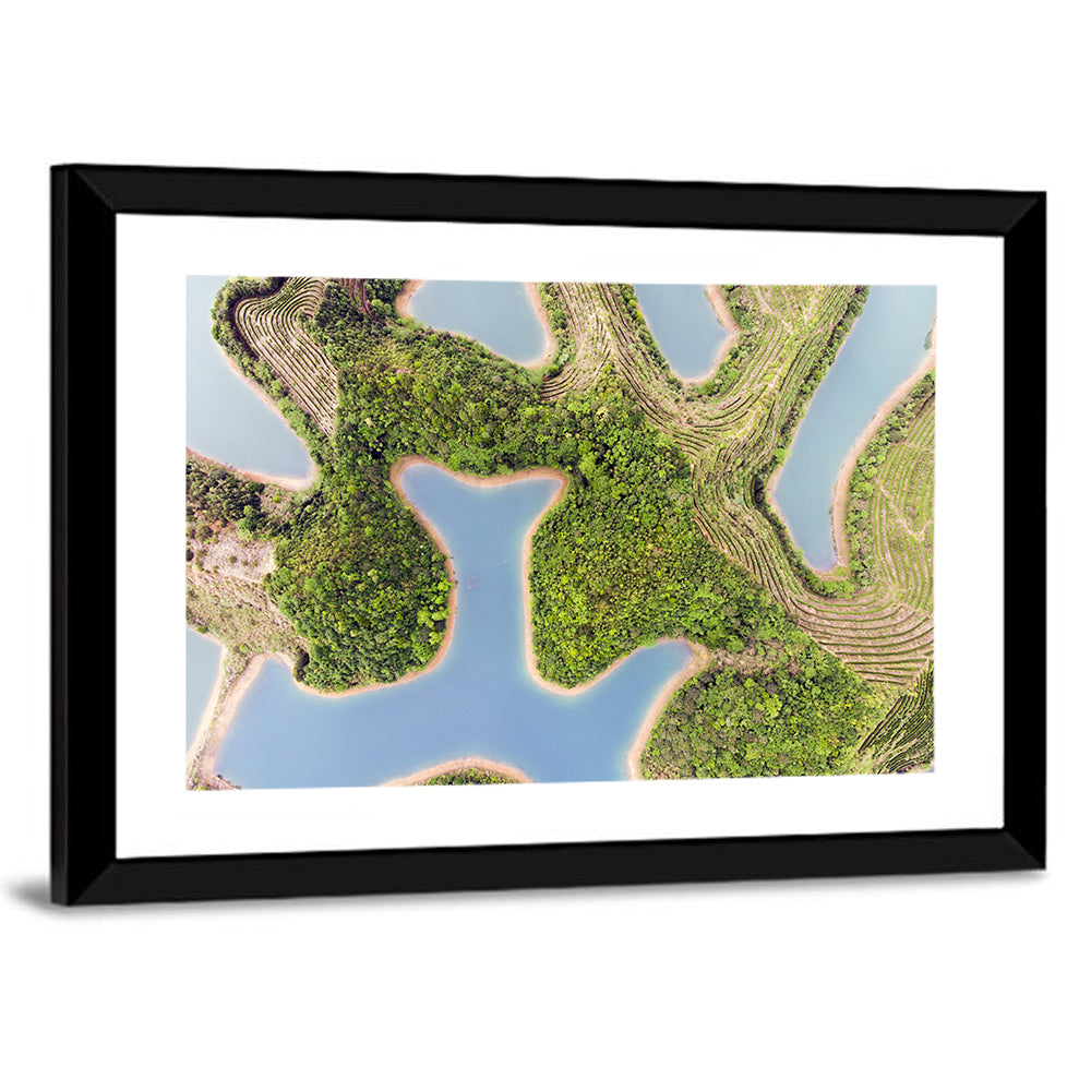 Thousand Island Lake Aerial View Wall Art