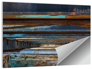 Boat Dock Bottom Abstract Wall Art