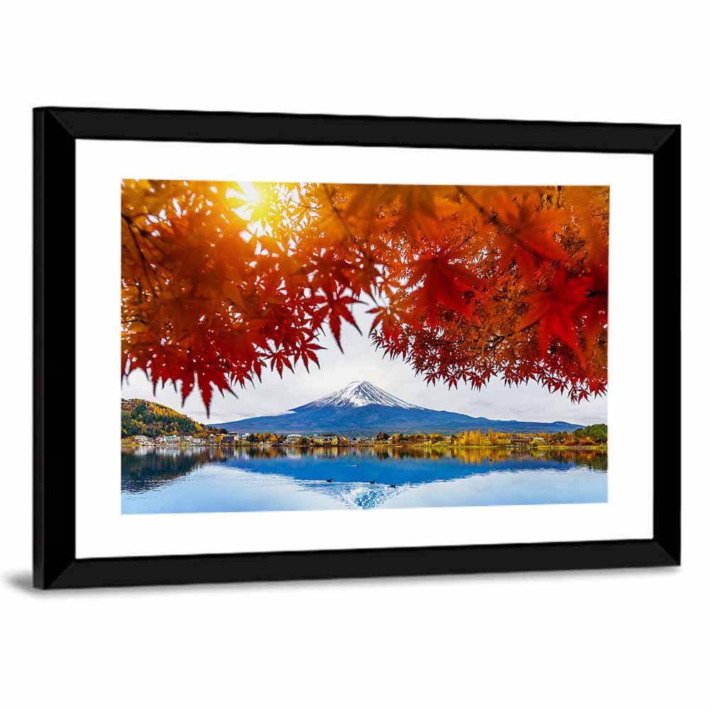 Fuji Mountain At Kawaguchiko Lake Wall Art