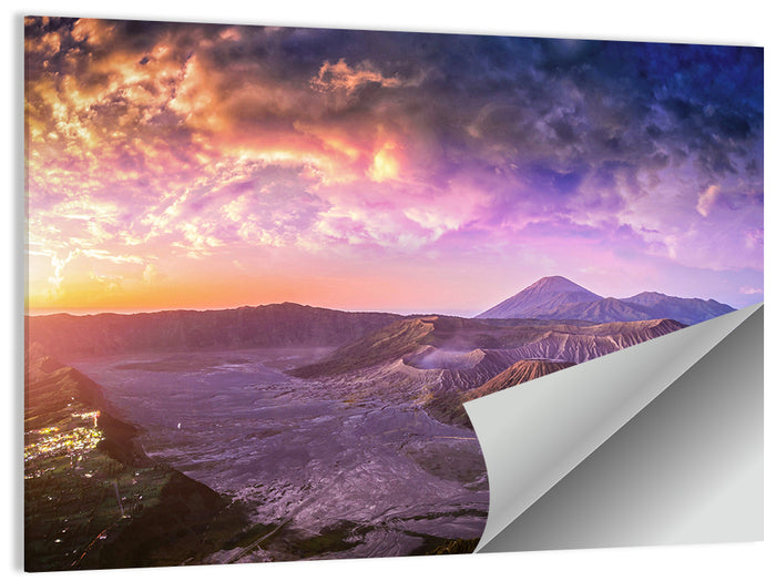 Mount Bromo Sunset View Wall Art as a poster print