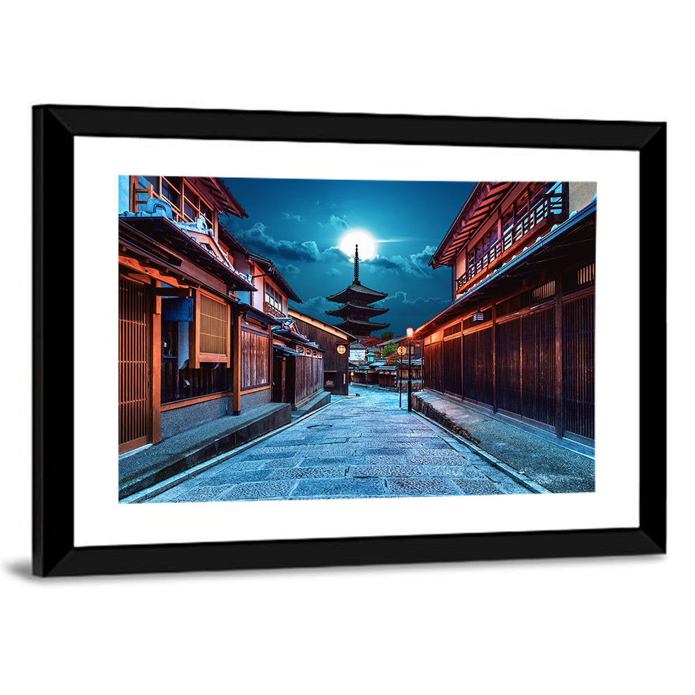 Moonlit Sannen Zaka Kyoto Wall Art