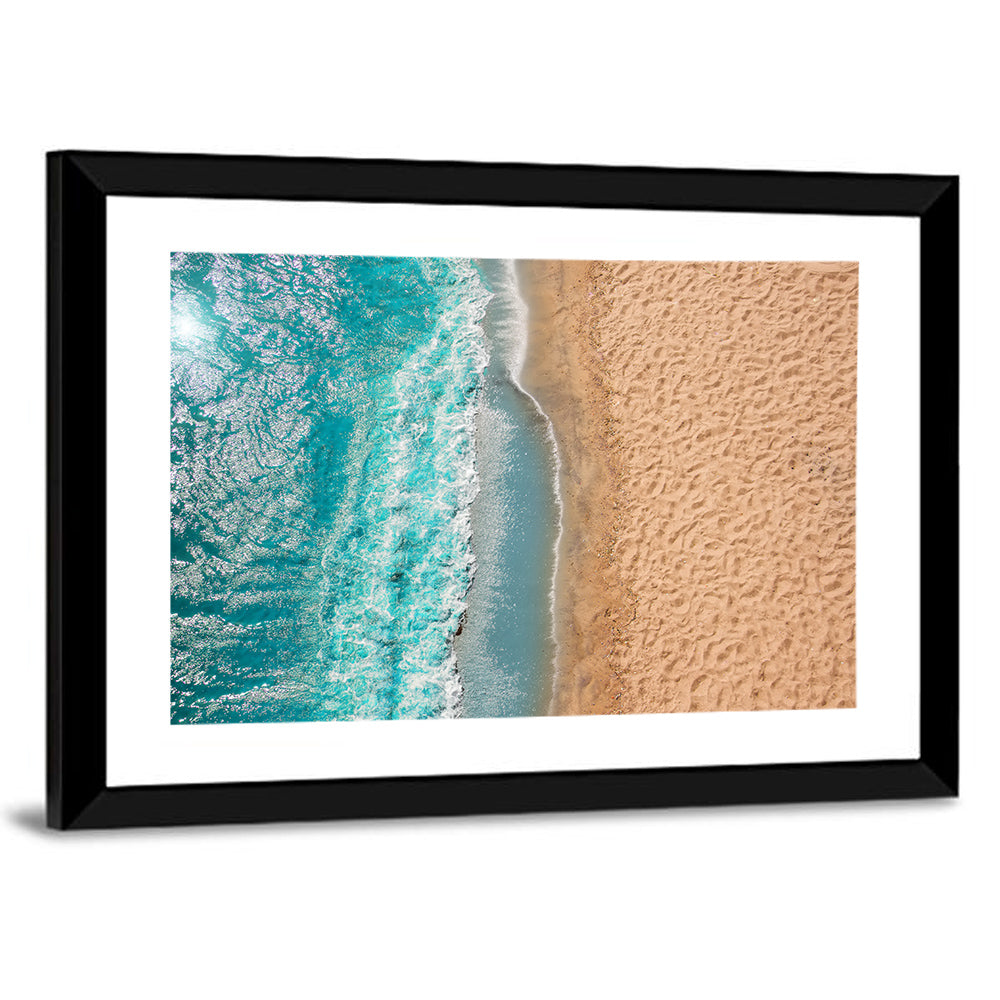 Turquoise Coastline Aerial Wall Art