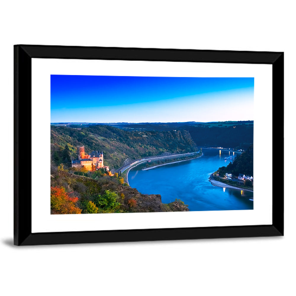Rhine Valley at Dusk Wall Art