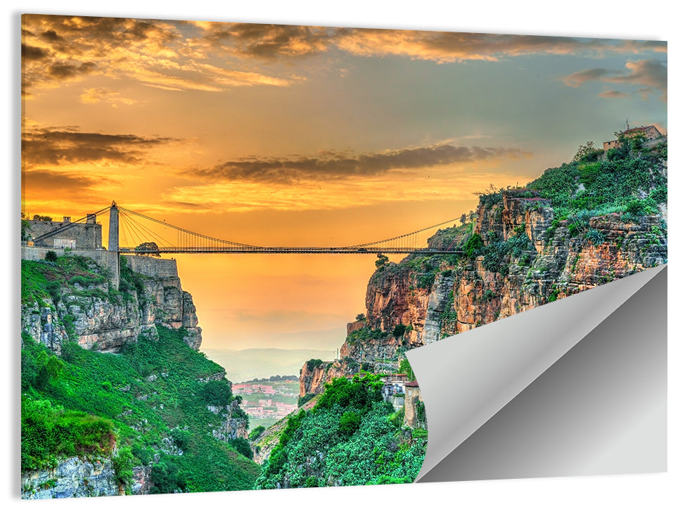 Sidi M'cid Bridge Over Constantine Canyon Wall Art