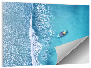 Boat & Beach Aerial Wall Art
