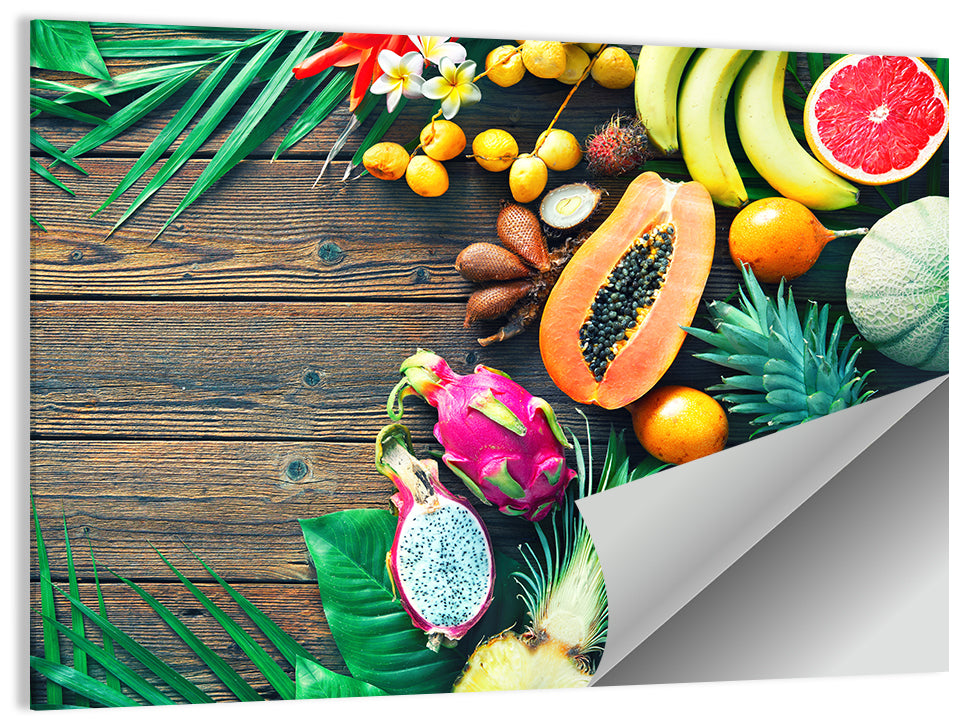 Tropical Fruit Still Life Wall Art