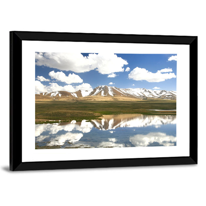 Song Kul Lake Reflection Wall Art as a framed print