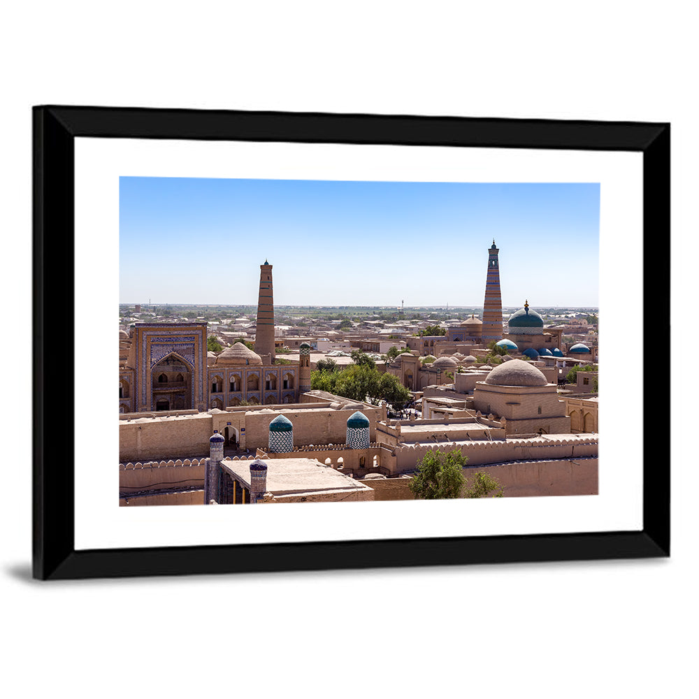 Khodja Mosque Minarets, Khiva Wall Art