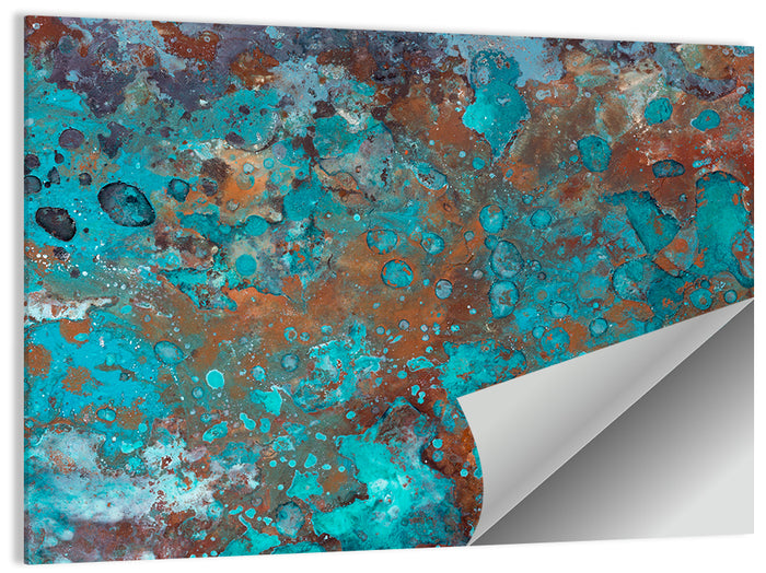 Oxidized Metal Abstract Texture Wall Art as a poster print