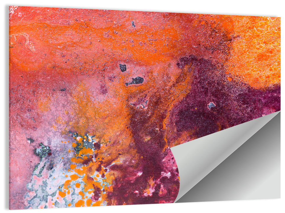 Magenta Orange Color Flow Wall Art