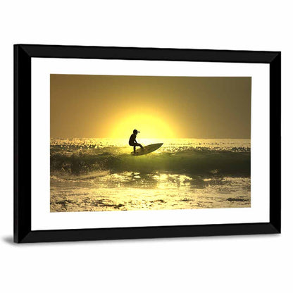 Surfer at Sunset Wall Art