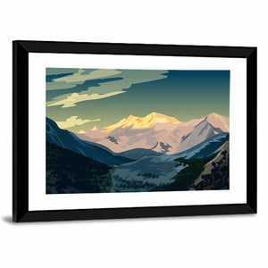 Nanga Parbat Illustration Wall Art