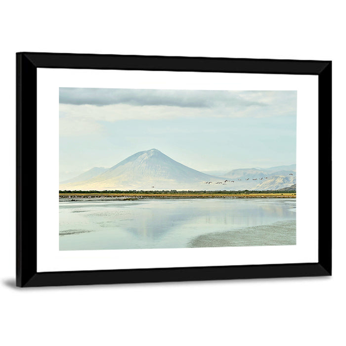 Lake Natron Reflection Wall Art as a framed print