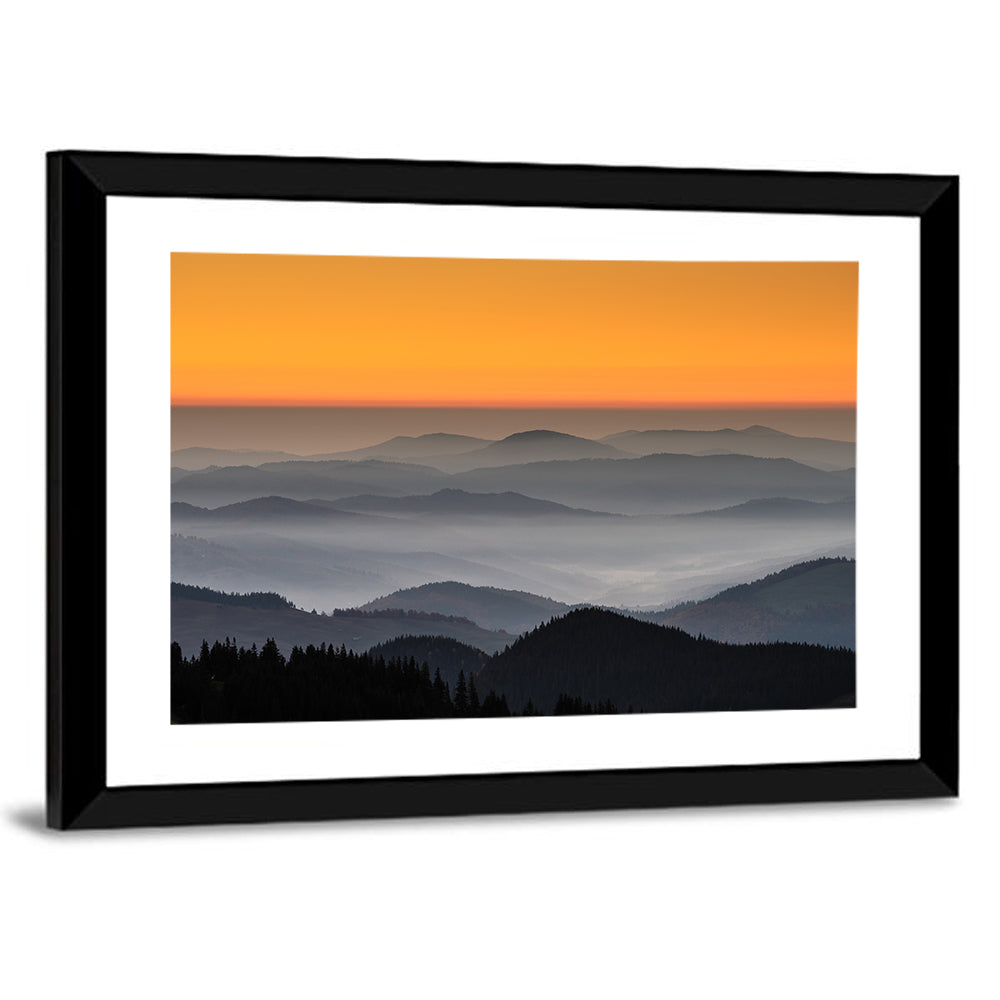 Rarau Mountains Sunrise Wall Art