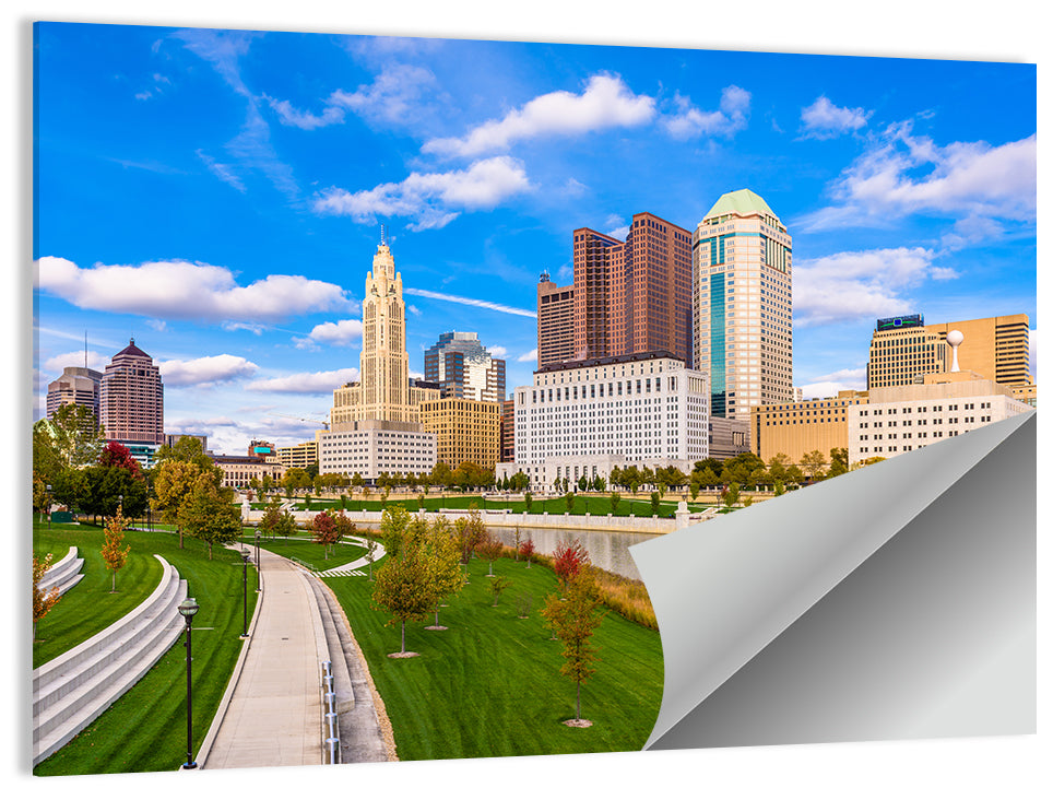 Columbus Skyline Wall Art