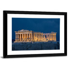 Illuminated Parthenon at Night Wall Art